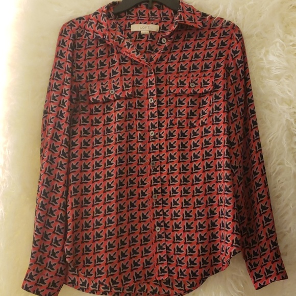 ANN TAYLOR-LOFT button down blouse - Picture 1 of 4